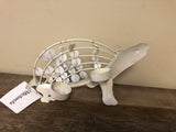 ^ New Pair Set/2 Metal Ivory Fish Turtle SeaShell Shape Tea Light Candleholders Michael's NWT