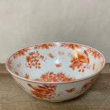 + Vintage Hand Painted LJ Japan Porcelain Bowl Birds Orange #3978-RC Decor