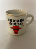 +* Vintage NBA Chicago Bulls Ceramic Coffee Mug Gold Lined Rim White
