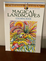 NEW Set/2 Creative Haven Adult Coloring Books Magical Landscapes & Lotus Designs