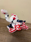 a* Vintage Retired TY BEANIE BABY “RIGHTY 2000”  with Tag P.V.C. Pellets DOB 07-04-2000 GOP