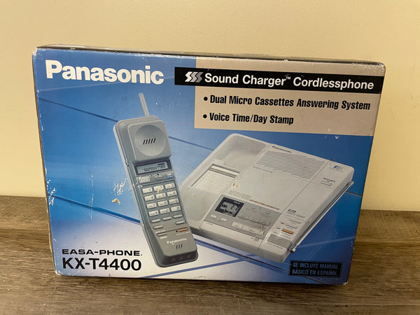 a* Vintage PANASONIC KX-T4400 Cordless Telephone Answering Machine Manual Cassettes