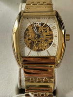 <€€ New Mens AUGUSTE GALAN WATCH Collectible Limited Edition Gold Square Face NIB