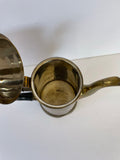 Vintage GATCO Solid Brass Coffee Tea Pot India Black Handle Hinged Lid