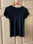 € Womens Juniors Knit Small Black Short Sleeve Top TShirt