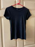 € Womens Juniors Knit Small Black Short Sleeve Top TShirt