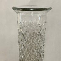 a** E.O. BRODY 8” Bud Vase Hoosier Glass Quilted Diamond #919 USA Decor