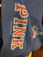Womens Small KANSAS University JAYHAWKS Blue VICTORIA’S SECRET PINK Sweatshirt Hoodie