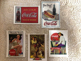 € Vintage COCA COLA Postcards Era 1920 - 1940 Lot of 5 Women Ad Sign Boy Dog Retired