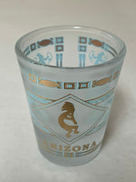 *Shot Glass ARIZONA Turquoise & Gold