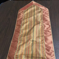 a* Fall Autumn Table RUNNER Striped Gold & Copper