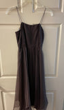 ~ Vintage Womens MISS ELLIETTE California Brown Spaghetti Strap with Sheer Cape Cocktail Party Maxi Dress Sz 6