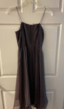 Vintage Womens MISS ELLIETTE California Brown Spaghetti Strap with Sheer Cape Cocktail Party Maxi Dress Sz 6