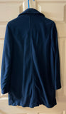 Vintage Womens Sz 11/12 VELOURA  Navy Blue Peacoat Jacket Button Up