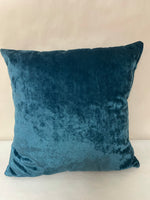 € Square Brushed Velour Teal Color PILLOW 17.5”