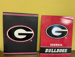€ New Pair/Set of 2 University of Georgia Bulldogs Notebook 2 Pocket Binder File Folders