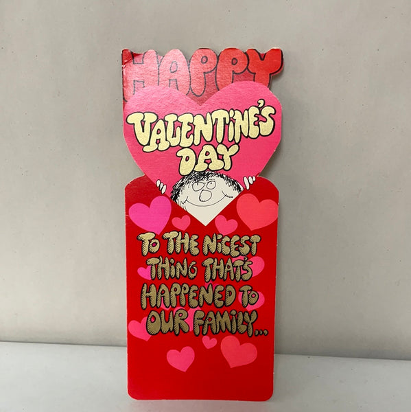 a* Vintage Used Valentine’s Day Family Humor Greeting Card Crafts Scrapbooking