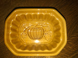 a** Crate & Barrel Ceramic Pumpkin Bread Baking Loaf Cake And Jello Mold