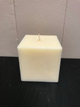 a** New 3" Pillar CANDLE  Ivory Cube Volcanica 9070 Unscented Handcrafted