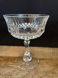 a** Set/4 Clear Crystal Cut Glass Stemmed Wine Champagne Sorbet Dessert