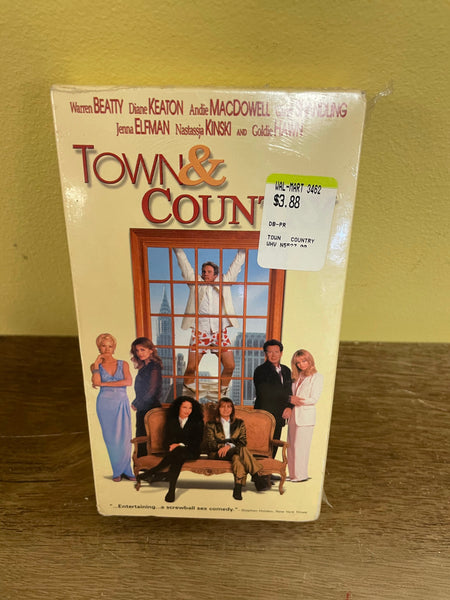 New Town & Country VHS Movie VCR Video Tape Warren Beatty Goldie Hawn Diane Keaton 2001 Sealed