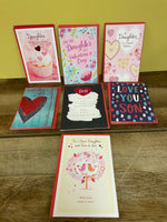 Mixed Lot of 27 New Valentine Cards 7 Designs,  Daughter~Son Wholesale Retail Resale w/ Envelopes 2022