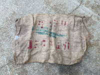 *Vintage Burlap Jute Coffee Sack Bag Vietnam Marked “Help Wanted”