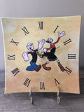 NEW Popeye Square Canvas Wall Display Clock Variety of Designs