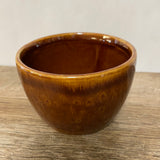 a** Brown Glazed Stoneware 2.75” H x 4” Diameter Bowl Pottery Planter Decor