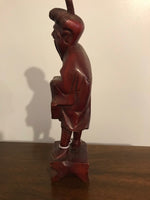 a** Vintage Chinese Wood Carved Figurine