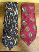 € Mens Pair Set/2 STUDIO R & BILL ROBINSON  Striped Ties 3.5” Wide