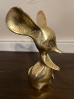 Vintage Mouse Figurine Brass Paperweight Decor