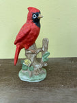 a** Vintage Red Bird in Tree A Price Import Japan Porcelain 6"