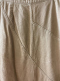 Womens Juniors Sz Large 9/10 27” Waist CHEROKEE Beige Cotton Corduroy Skirt Zipper