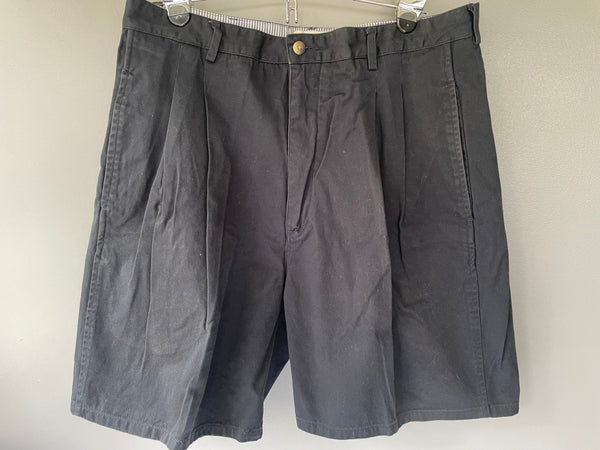 Mens 34” Waist Black Shorts SLAZENGER Pockets 100% Cotton Chino RN71979