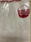*NEW White Lace Plastic Table Cover Tablecloth Rectangle 54” x 108” Sealed
