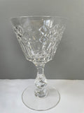 a** Vintage Set/11 Crystal Wine Glasses Vertical and Diamond Cut Pattern 3 Sizes