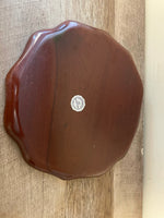 €< Vintage Continental Haiti Mahogany Wood 11”  Round Divided Plate Decor