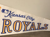 a* Vintage 1980s MLB KANSAS CITY ROYALS Pennant Banner Felt 30” x 12”