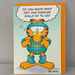 <€€ Vintage New 1978 Garfield Greeting Card w/ Envelope Jim Davis Adult Humor