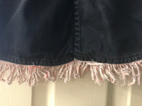 *Vintage Girls Sz 3/4T Western Cowgirl Black Fringed Skirt