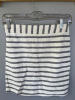 NEW Juniors TOBI Small/P 2 Piece Gray and White Stripe Mini Skirt and VNeck Crop Top NWT Festival