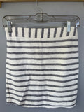 NEW Juniors TOBI Small/P 2 Piece Gray and White Stripe Mini Skirt and VNeck Crop Top NWT Festival