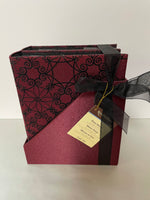 NEW Recollections 2 Photo Album Gift Set Each Holds 120 4x6 Photos Burgundy Red/Black
