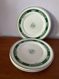 ~€ Vintage 15pc Dish Set Arcopal MISTY MEADOW Milk White Blue Green Plates, Bowls, Mugs