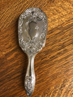 Vintage Towle Ornate Silver Handheld 8.5” Vanity Hair Brush
