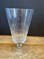 a** Set/2 Pair Clear Crystal Cut Glass Stemmed Wine Champagne Sorbet Dessert 6” H