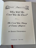 € Vintage WHEN WILL THIS CRUEL WAR BE OVER? THE CIVIL WAR DIARY of Emma Simpson Hardcover Book