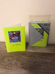Green Cupcake RAZZLE DAZZLES Set/8 Blank Come Celebrate Invitation Cards and Envelopes Sealed