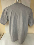 Mens FRUIT OF THE LOOM Gray Cotton/Poly Vneck Tshirt Short Sleeve Large